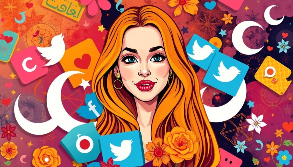 Lindsay Lohan social media and Islamic phrases