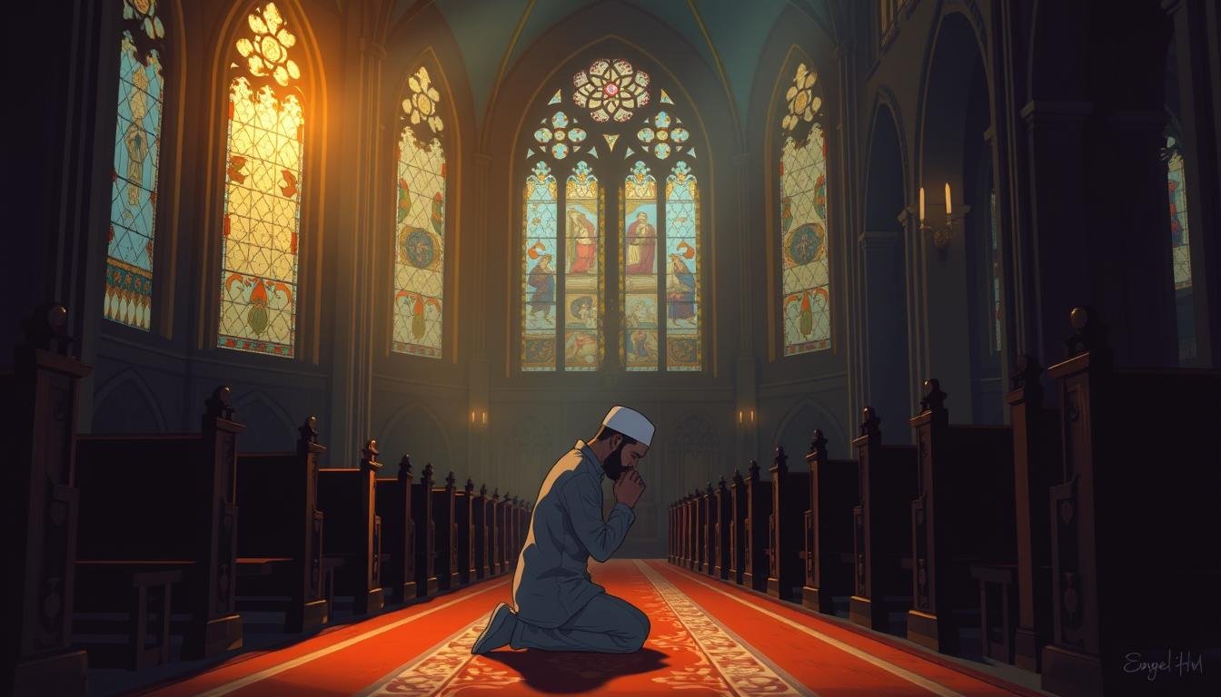 can a muslim pray in a church