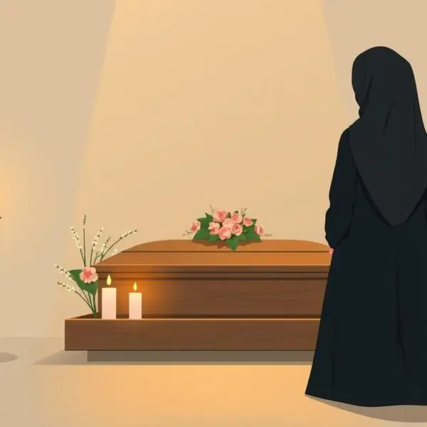 can a woman wear trousers to a muslim funeral