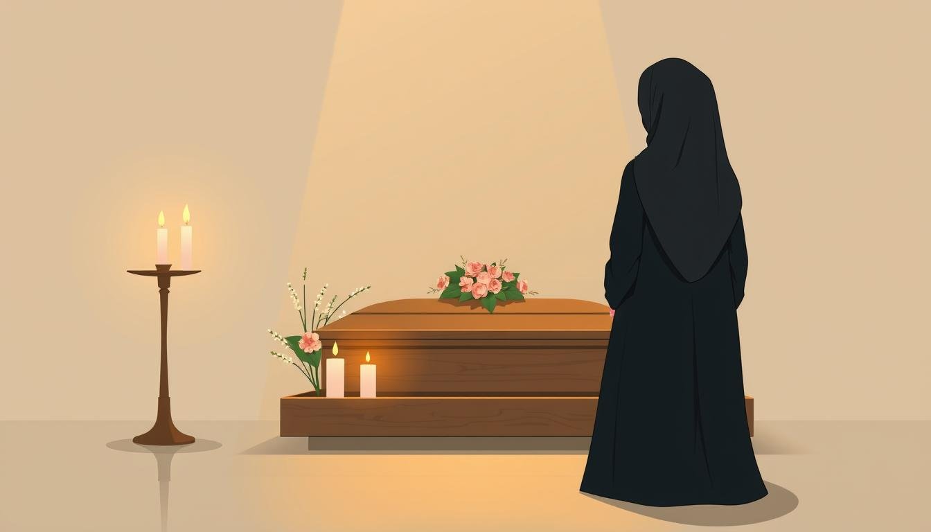 can a woman wear trousers to a muslim funeral