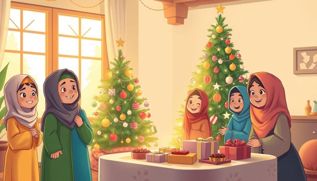 muslim children christmas